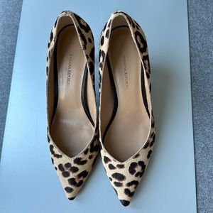 Banana Republic Calf Fur Animal Print Pumps Size 9